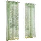 HEINE Gardine HOME Gr. 1, grün, B:140cm H:145cm, Polyester, Viskose, Gardinen, Gardine