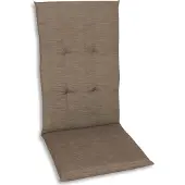 GO-DE Gartenstuhlauflage - Braun - Hochlehner - mit Stehsaum