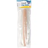 Havo Creall Tonrolle Stok aus Holz zum Modellieren, 25 cm breit, 2,5 cm Durchmesser