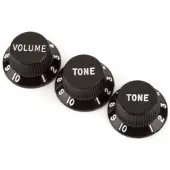 Fender Potikappen 1 Volume 2 Tone Schwarz