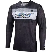 Leatt Moto 5.5 UltraWeld V24 Graphite Schwarz Grau Weiß Motocross Jersey Größe L