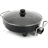 Princess 162367 XL Snackpfanne – Elektrische Snackpfanne – Mit Deckel – Einstellbarer Thermostat – 1800 W – Leistungsstarkes Doppelheizelement – Groß – 5,4 Liter – 1,5 Meter langes Kabel