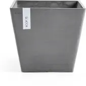 Ecopot's Blumentopf "ROTTERDAM Grey", BxTxH: 30x30x26 cm