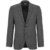 BOSS Regular-Fit Jackett aus Woll-Mix mit Fischgrät-Struktur Grösse 46