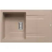 Pyramis Spüle KARTESIO 79x50 in BEIGE / Pyragranite / Granitspüle / Steinspüle / Ausschnitt 770 x 480 mm