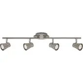 Briloner LED Strahlerleiste FOUR 4-flammig nickel-matt – GU10 schwenkbar, 3W, 69 cm