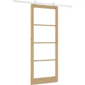 vidaXL Schiebetür ORKDAL Natur 93 x 232 cm Massivholz Kiefer und Glas
