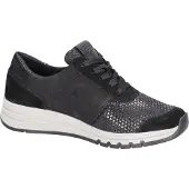 Waldlaufer 957H2 500 001 Damen Sneaker April Schwarz, Schwarz, Gr. 51/2