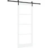 vidaXL Schiebetür ORKDAL Weiß und Schwarz 93 x 232 cm
