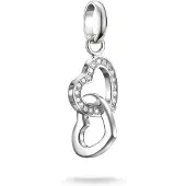 Thomas Sabo Charm-Anhänger verschlungene Herzen Connect Silber
