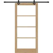vidaXL Schiebetür ORKDAL Natürlich und Schwarz 93 x 202 cm