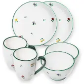 Gmundner Keramik Streublumen, Hüttenfrühstück Cup f.2 P.(6tlg)