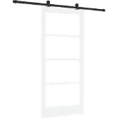 vidaXL Schiebetür ORKDAL Weiß und Schwarz 93 x 202 cm