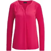 Goldner "Elegantes Chiffonshirt mit Jersey-Details" Schlitz