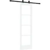 vidaXL Schiebetür ORKDAL Weiß 61 x 198,5 cm Massivholz Kiefer und Glas