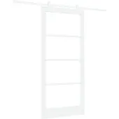 vidaXL Schiebetür ORKDAL Weiß 93 x 202 cm Massivholz Kiefer und Glas