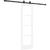 vidaXL Schiebetür ORKDAL Weiß 61 x 198,5 cm Massivholz Kiefer und Glas