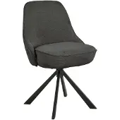 Ebuy24 (2er Set) Carlton Esszimmerstuhl Drehfunktion dunkelgrau.