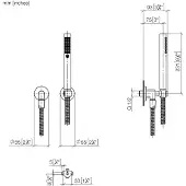 Dornbracht Tara Schlauchbrausegarnitur mit Einzelrosetten, 27802892