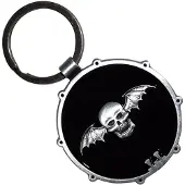 Avenged Sevenfold Deathbat Drum Double-Sided Schlüsselanhänger