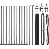 vidaXL Sechseckzaun mit Betonsockel 25 x 0,8 m PVC-beschichteter Stahl