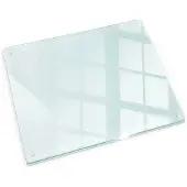 Tulup Schneidebrett Glas Schneidebrett Transparent 60x52 cm Rechteckiges Schneidebrett Transparente Schneidebrett