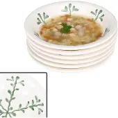 MamboCat 6x Wald grün Suppenteller 400ml tiefe Teller Pasta Salat Dessert Weihnachten