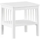 Vipack Nachttisch FORREST Weiß ca.50x50x45cm Echtholz Buche