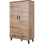 Cama LOTTA SZAFA WOT+B, Wotans Eiche, Garderobe, 2 Tür(en), Wotans Eiche, Partikelbord, Matt