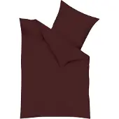 TRAUMSCHLAF Uni Feinbiber Bettwäsche 200x220 cm + 2x 40x80 cm nougat