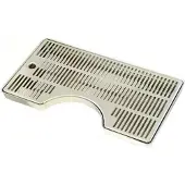 Ich-zapfe Tropfblech, Tropfschale - mit Kerbung, Edelstahl, 400 x 220 x 20 mm