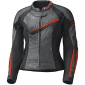 Held Debbie II Perforierte Damen Schwarz Rot Motorrad Lederjacke Größe 46