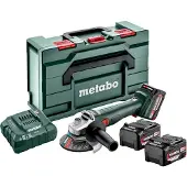 Metabo W 18 L 9-125 Quick Set, 8500 RPM, 12,5 cm, Akku, 4 Ah, 1,6 kg, Bürstenloser Motor