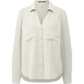 QS Bluse Crêpebluse mit Turn-up-Ärmel