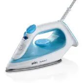 Braun TexStyle 1 SI1050BL, Dampfbügeleisen, Keramik-Bügelsohle, 1,9 m, 120 g/min, Blau, Weiß, 0,22 l