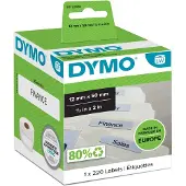 Dymo LabelWriter Hängeablage-Etiketten, permanent, 50 x 12 mm, 1 x 220 Stück, weiß