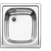 BLANCO TOP EE 4 x 4, Aufsatzwanne, Rechteckig, Edelstahl, Edelstahl, 1 Becken, Stainless steel