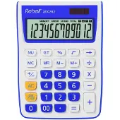 Rebell RE-SDC912VL Tischrechner SDC912, 12-stelliger Tischrechner für Büro und Zuhause, Dualbetrieb