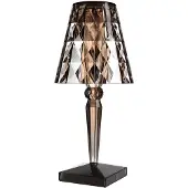 Kartell Big Battery Portable Tischleuchte IP54 Cola - , Big Battery, dimmbar, Braun / Rost, für Wohnzimmer, Kunststoff, Design
