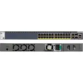 Netgear Switch / M4300-28G-PoE+ (1,000W PSU) stackl.mgd.Switch mit 24x1G PoE+ and 4x10G incl. 2x10GBASE-T und 2xSFP+ Layer 3 (GSM4328PB)