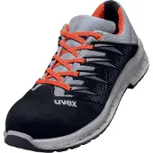 Uvex 69097, Männlich, Erwachsener, Sicherheitsschuhe, Schwarz, Grau, Rot, ESD, FO, S2, Alle Jahreszeiten