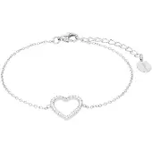 s.Oliver Armband Armband für Damen, Sterling Silber 925, Zirkonia (synth.) Herz s.Oliver Silber