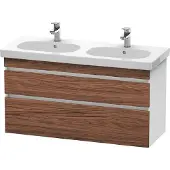 Duravit Waschtischunterbau DURASTYLE 453x1150x610mm nussbaum dunkel/weiss matt