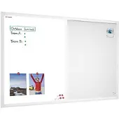Allboards Kombitafel magn.Kreidetafel + Kork 90x60 cm, WEIß