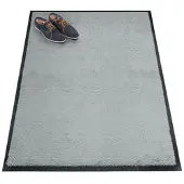 Miltex Schmutzfangmatte Eazycare Style, eckig, antistatisch, UV-beständig, waschbar, High-Twist-Nylon & Niltrilgummi, 800 x 1200 mm, verkehrsgrau