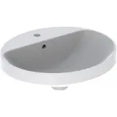 Geberit Einbauwaschtisch VariForm US glas./w, 50x45cm, m HLB, m ÜL, ov.