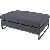 Garden Pleasure Hocker »YARA«, BxH: 140 x 49 cm, Stahl/Kunststoffgewebe, inkl. Auflage - grau
