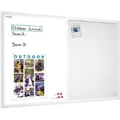 Allboards Kombitafel Whiteboard + Kork weiß 60x40 cm, WEIß