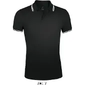 Sol SOLs 00577 | Herren Polo Shirt Pasadena - Farbe: Black/White - Größe: 3XL