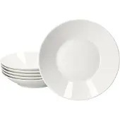 Ritzenhoff & Breker Ritzenhoff 6x Ontario Suppenteller weiß 400ml Porzellan tiefe Pasta-Teller